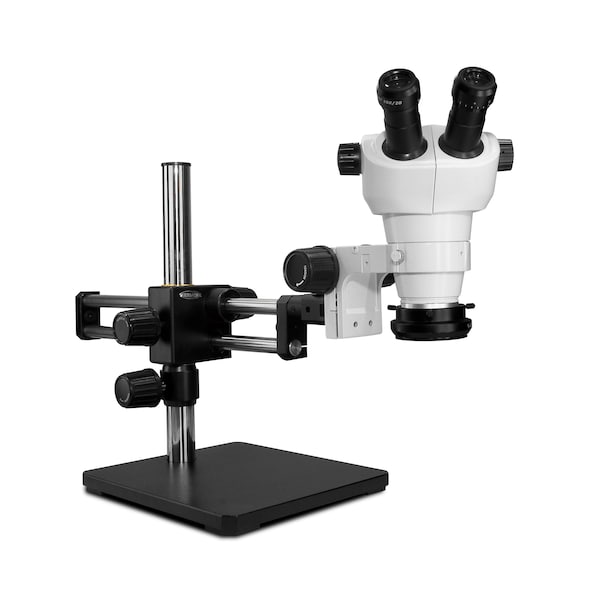 Scienscope NZ Stereo Zoom Microscope And Low-Profile LED Light On Dual Arm Stand NZ-PK5D-R3E - main